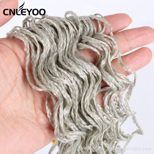 Curly ZiZi Box Braid Crochet Hair Color White 28 Inch Small Box Braids Crochet For Fashion